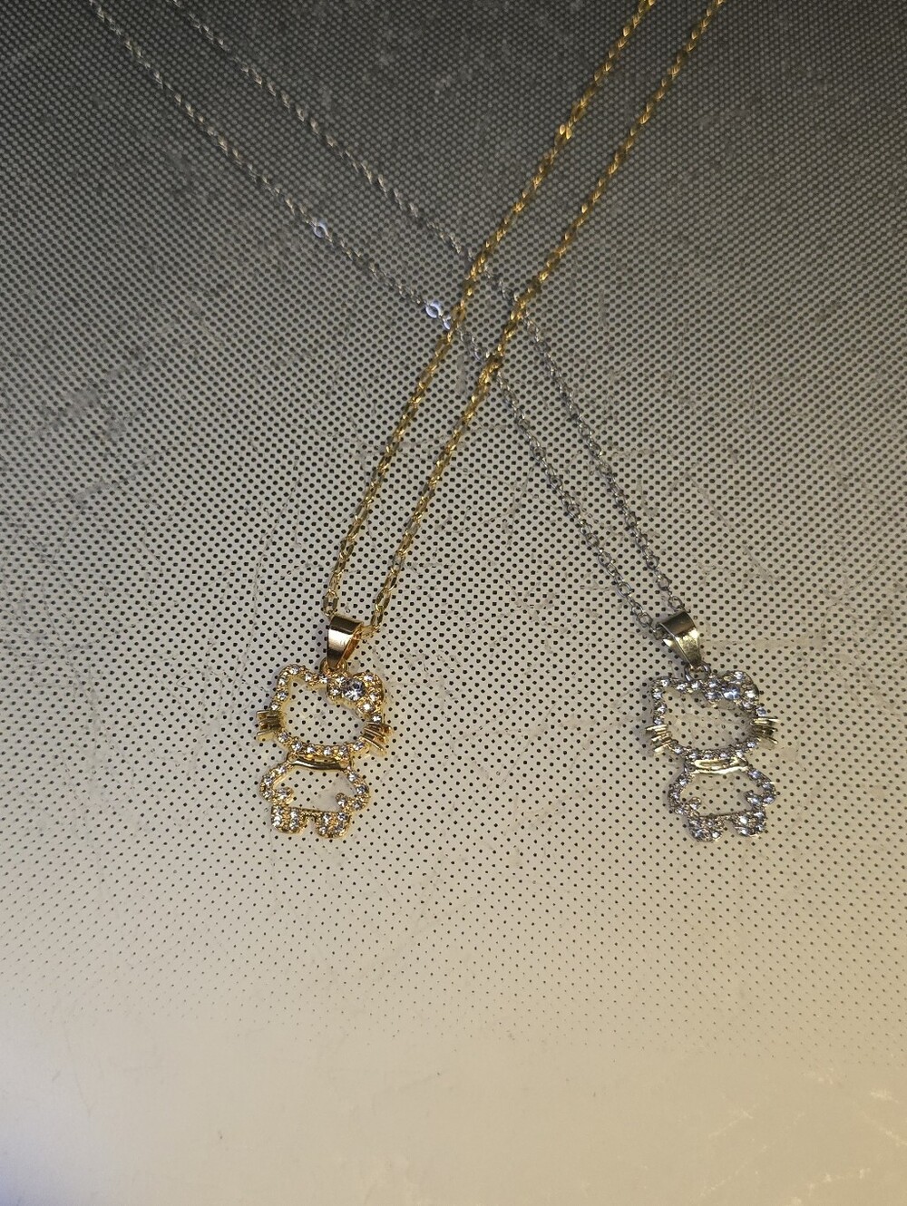 Sparkling Hello Kitty Back To School Pendant Necklace - Choose Gold or Silver